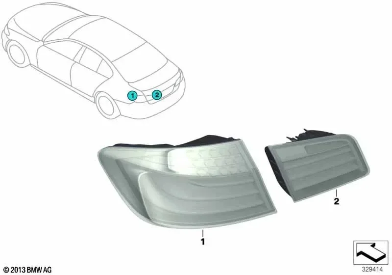 BMW 5 Serisi F10 Lci Dış Stop Sağ 63217306162