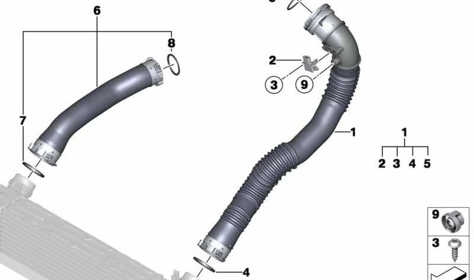 BMW 5 Serisi F10 Lci Turbo Hortumu 13717612096
