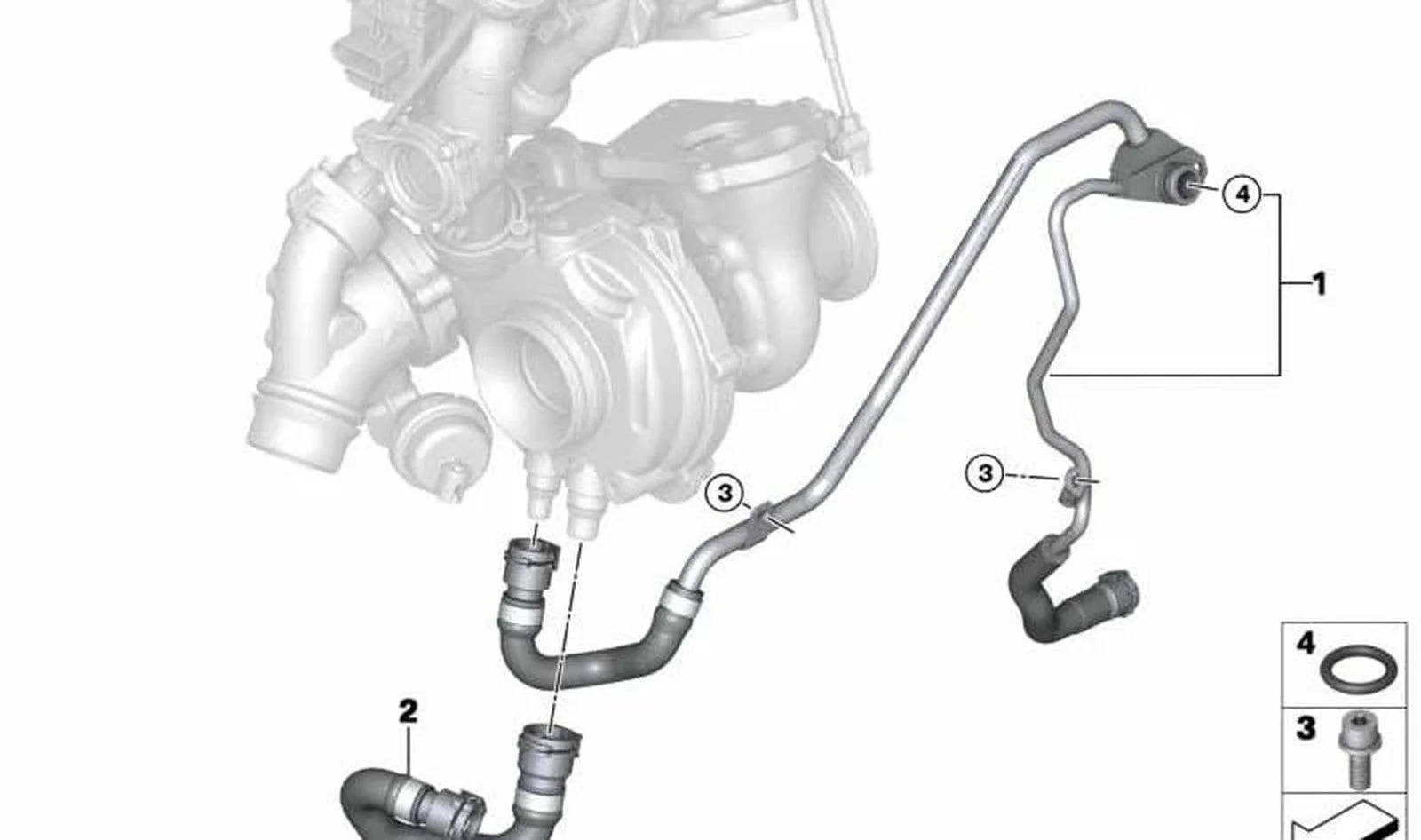 BMW 5 Serisi F10 Lci Turbo Sıvı Hortumu 11538515075