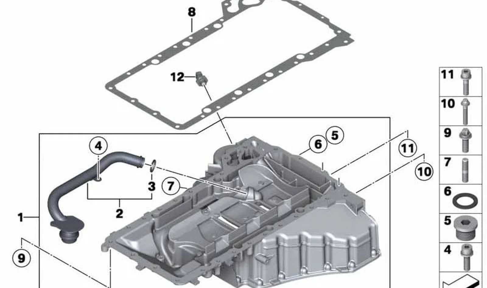 BMW 5 Serisi F10 M5 Karter Süzgeci 11417843133