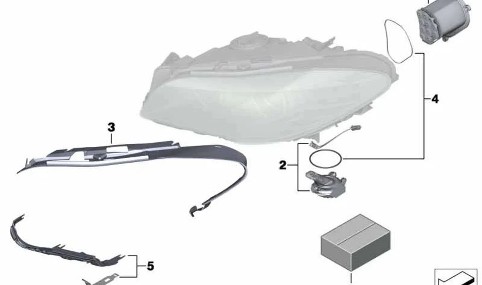 BMW 5 Serisi F10 Ön Sinyal LED Sağ 63117271902