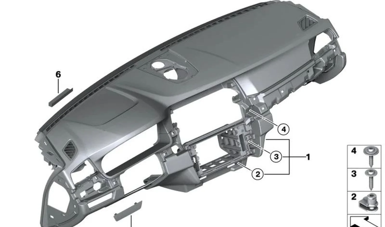 BMW 5 Serisi F10 Torpido Komple Siyah Göğüs 51459207381