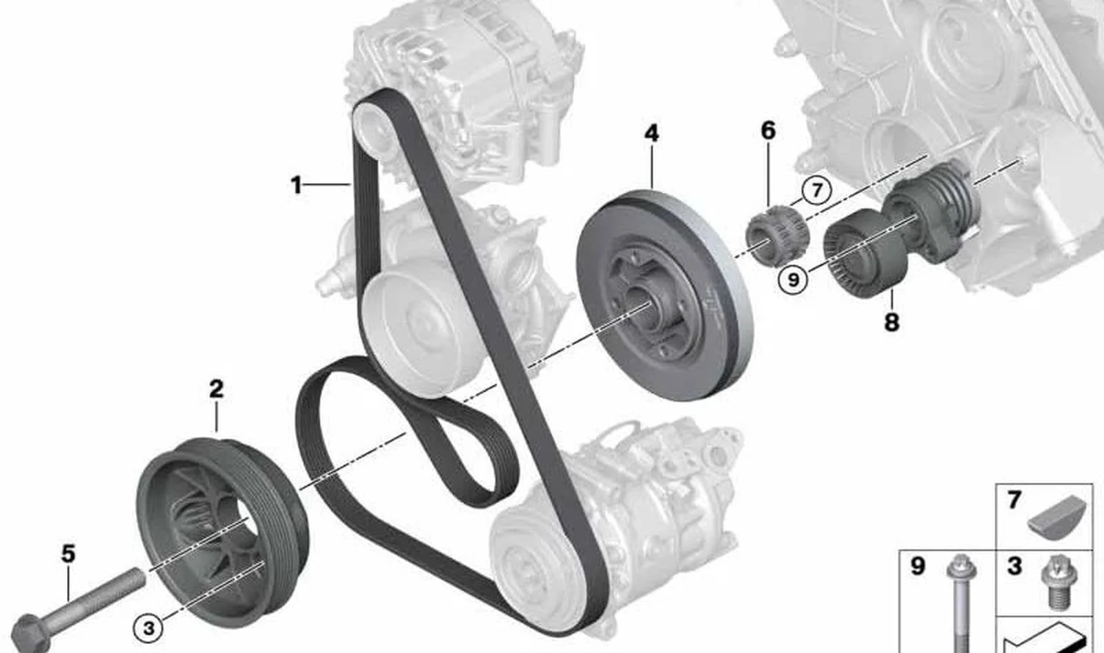 BMW 5 Serisi F90 M5 Kayış Kasnağı 11287852125