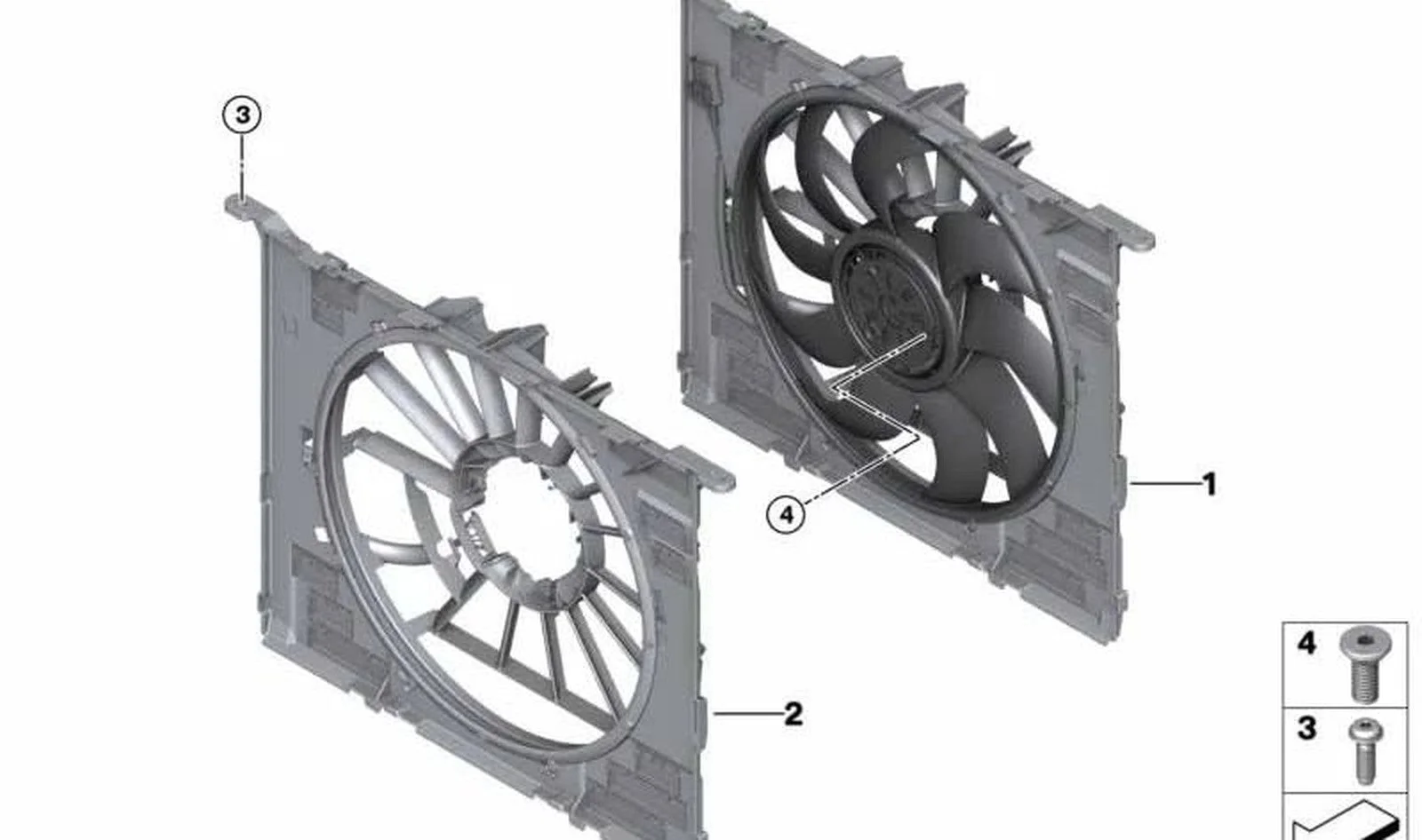 BMW 5 Serisi G30 Fan Davlumbazlı (400W) 17427953401