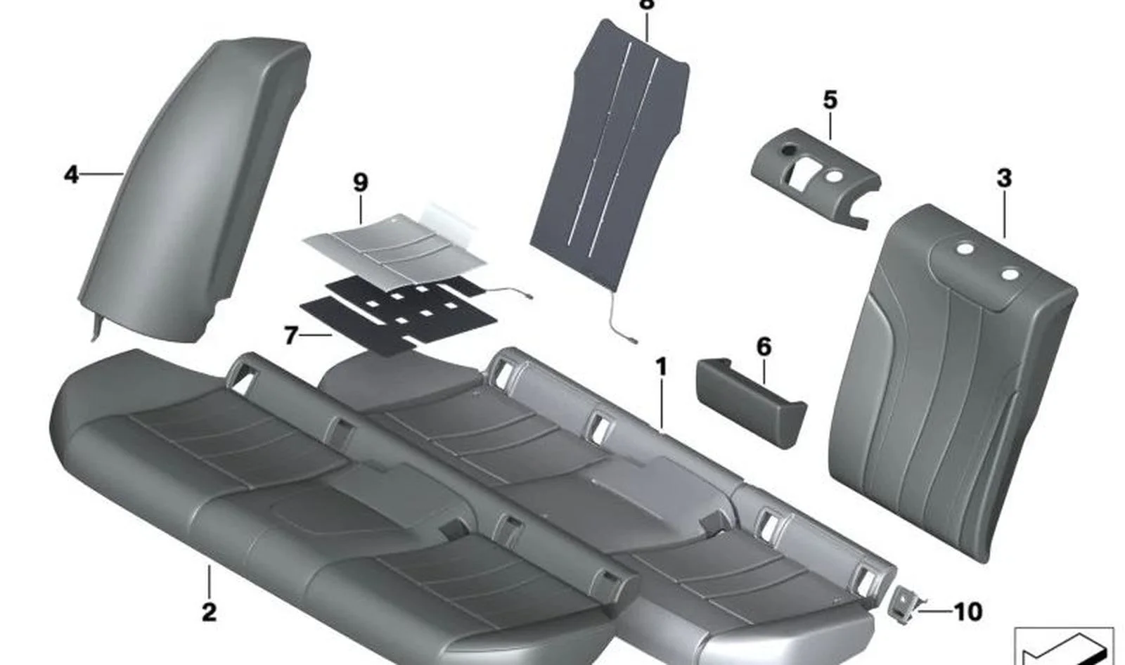 BMW 5 Serisi G30 İsofix Kapak 52207451004
