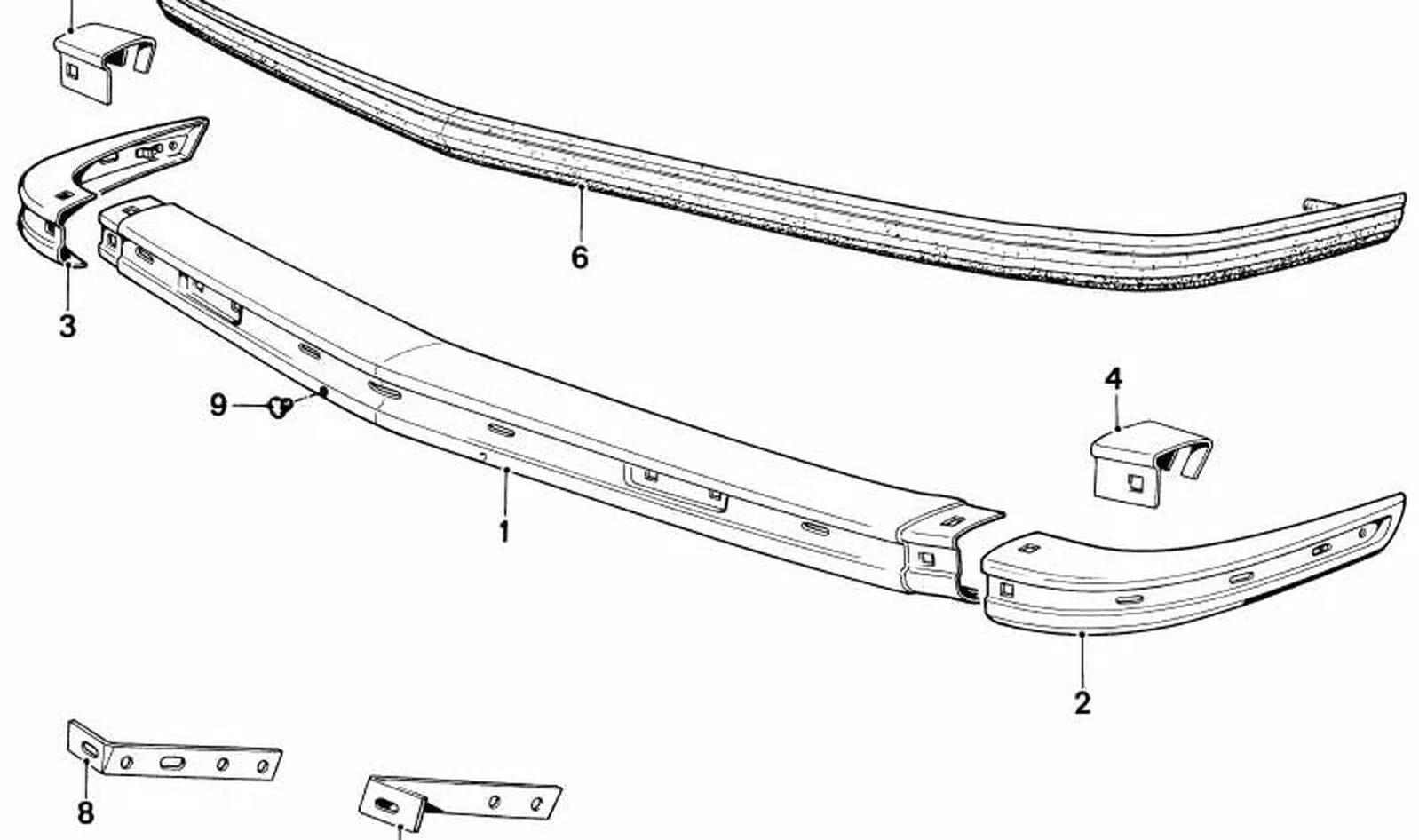 BMW 3 Serisi E21 Ön Tampon Sağ Yan Çıtası 51111835472