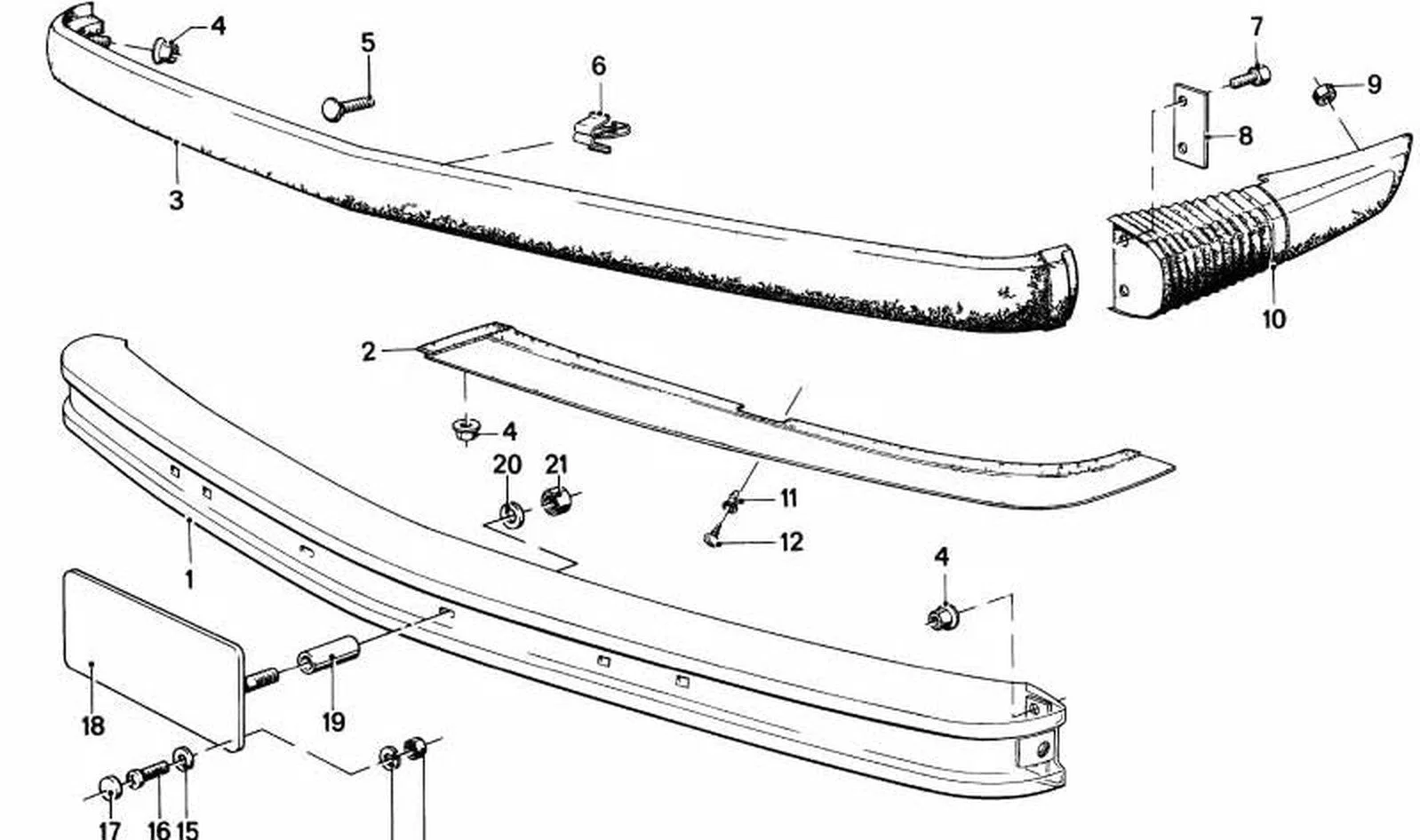 BMW 3 Serisi E21 Ön Sağ Tampon Köşe Parçası 51111880448