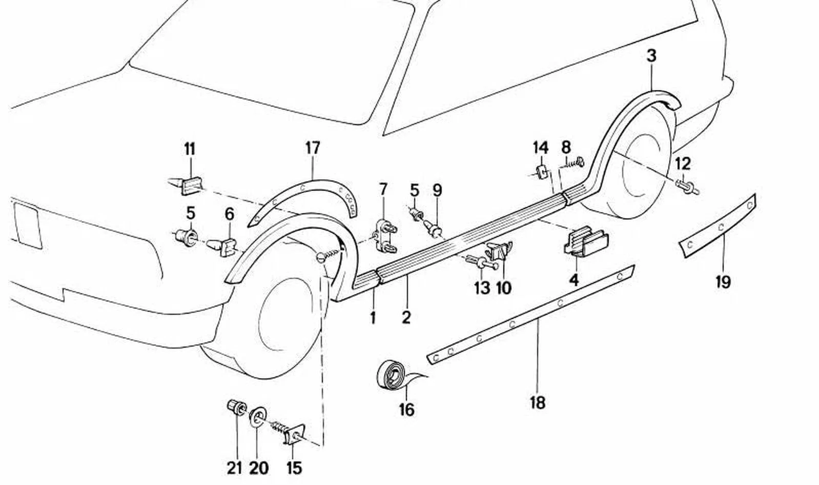 BMW 3 Serisi E30 E36 E46 Çıta Perçini 51111942789