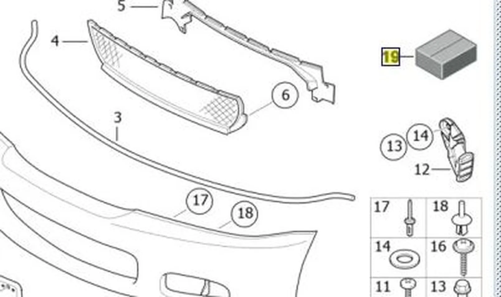 BMW 3 Serisi E46 Ön Tampon Bağlantı Seti 51112293995