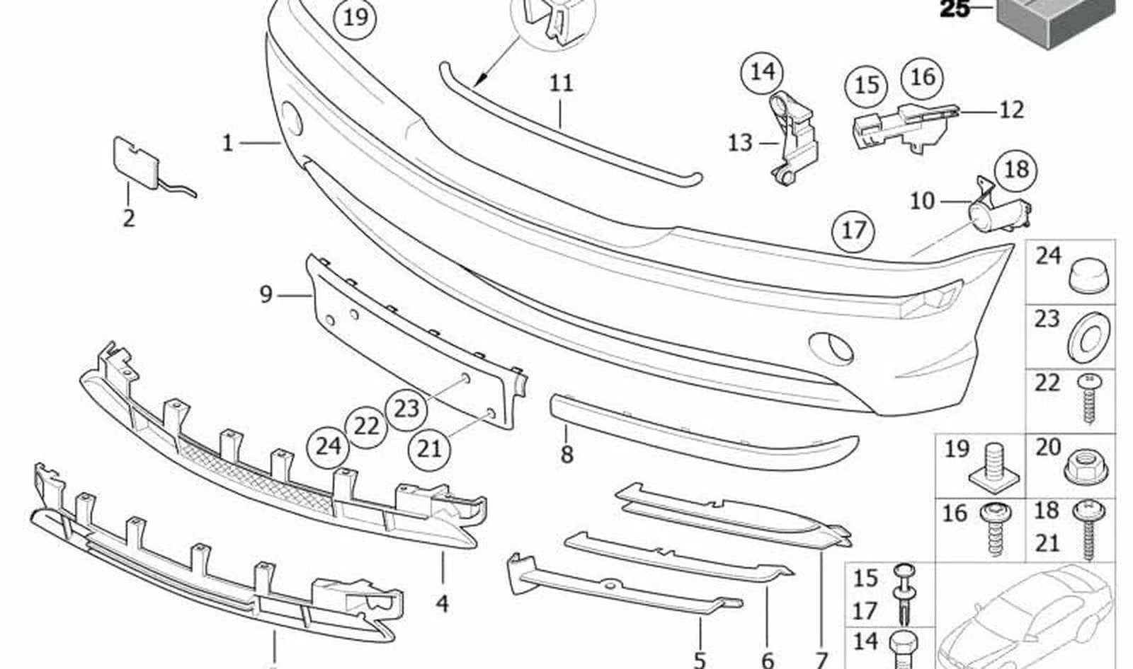 BMW 3 Serisi E46 Sol Yan Braket 51117117325