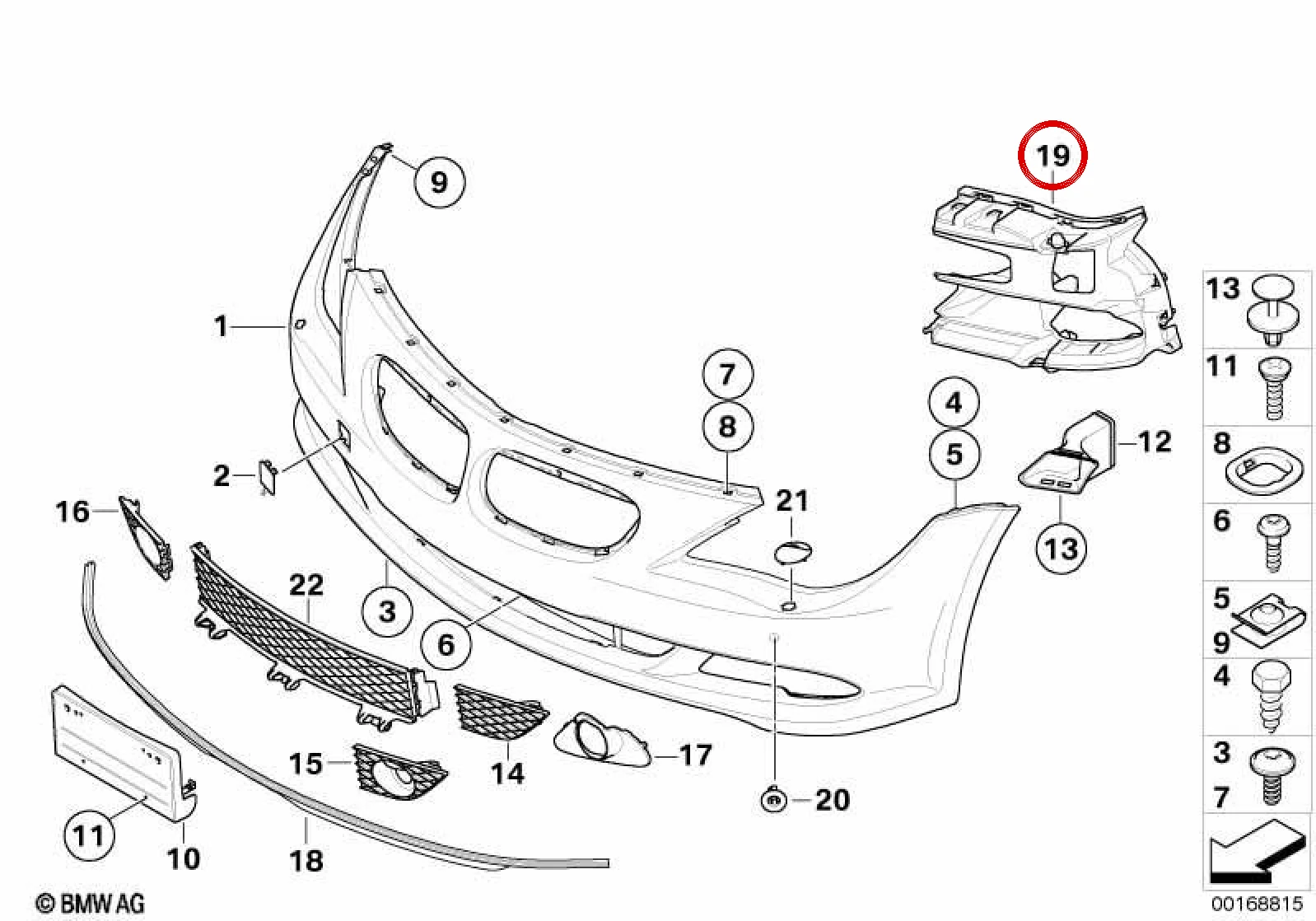 BMW 6 Serisi E63 E64 Ön Tampon Sol Trim Braketi 51117184695
