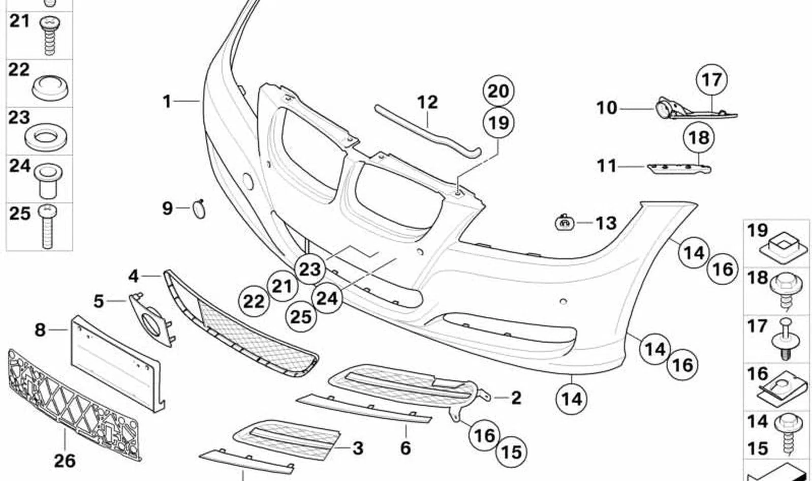 BMW 3 Serisi E90 E91 Astarlı Ön Tampon Kabuğu 51117226712