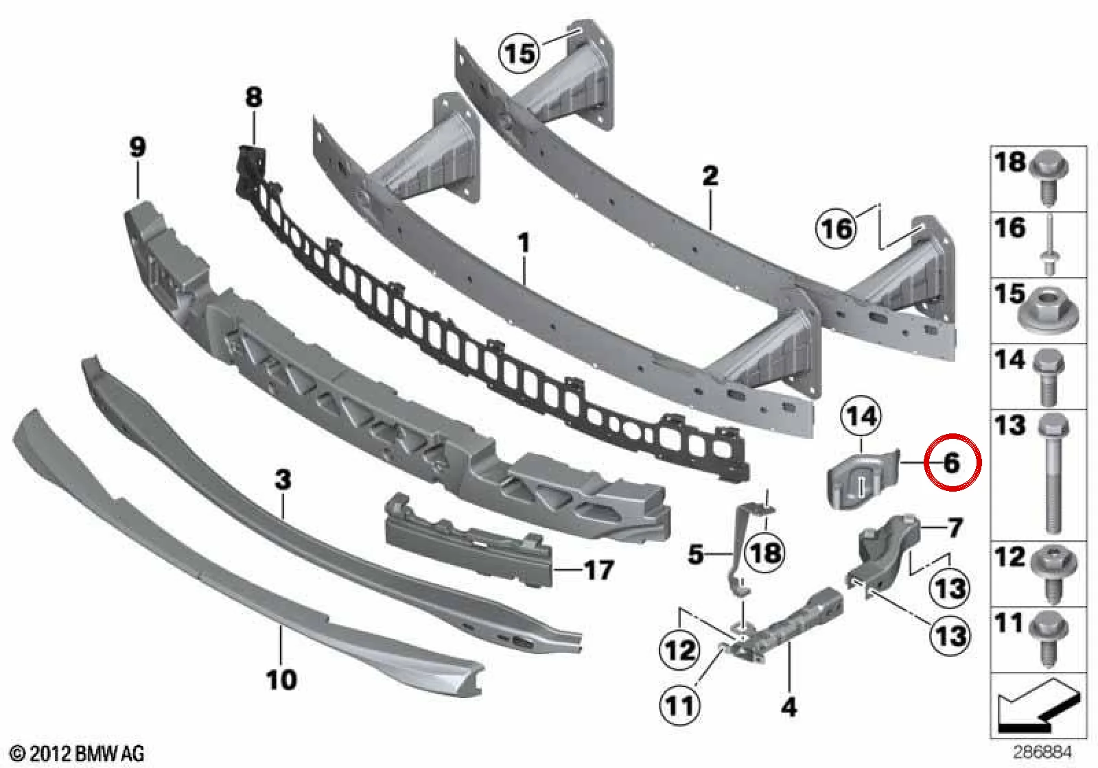 BMW 1 Serisi E82 E88 Ön Tampon Sağ Adaptör Plakası 51117305034