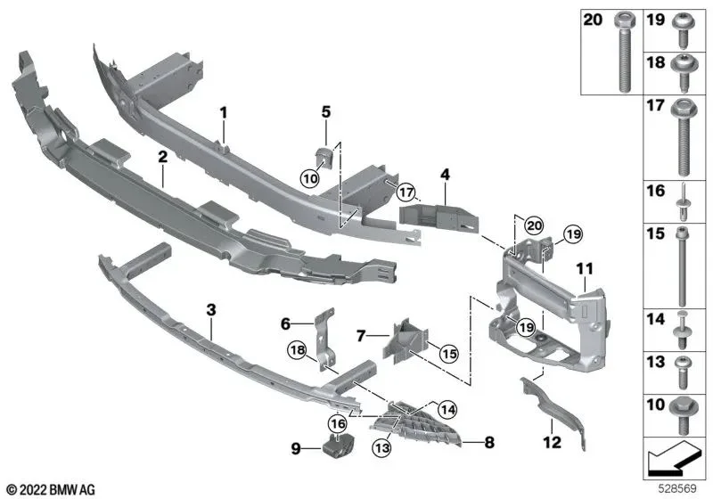 BMW F90 G11 G14 G30… Arka Sol Enine Destek Çubuğu 51117368479