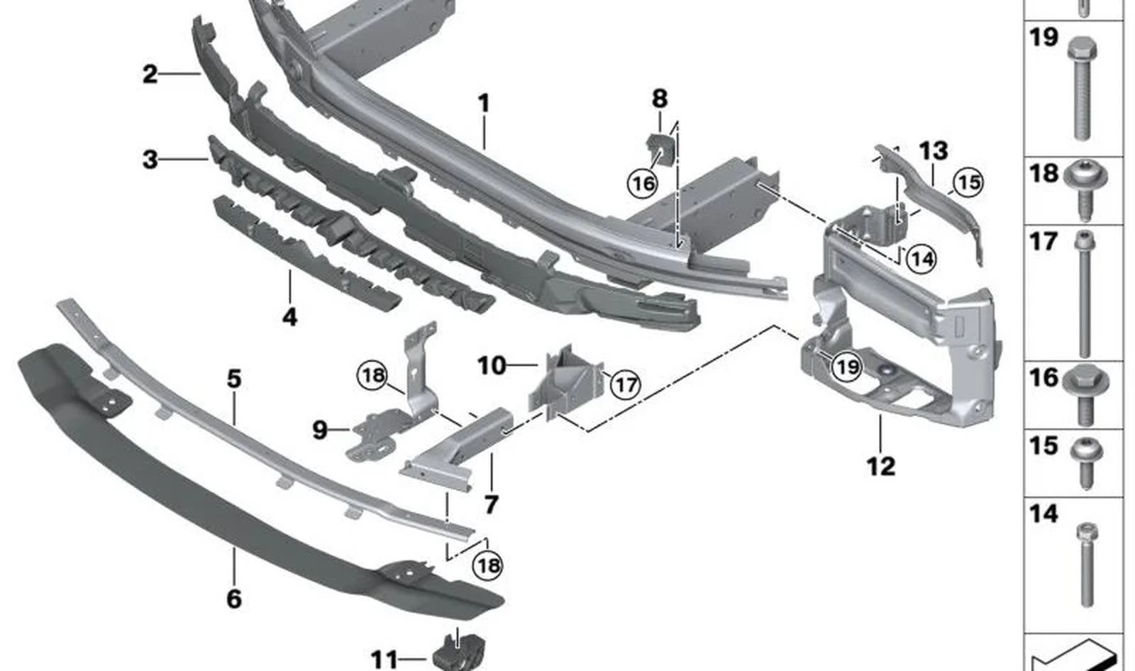 BMW F91 F92 F93 G14… Ön Braket ABD Tipi 51117373406