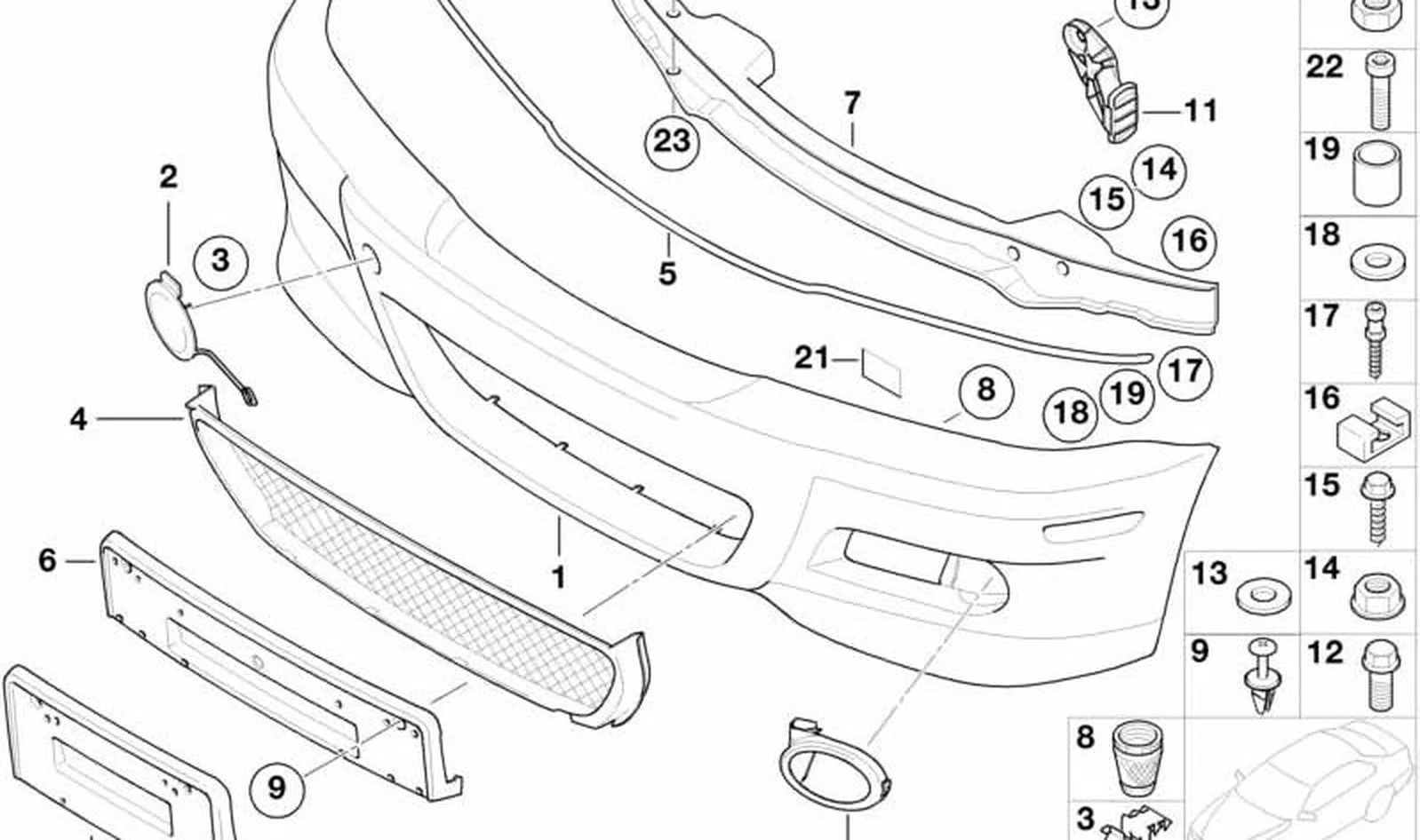 BMW 3 Serisi E46 Tampon Bağlantı Parçası 51117894986
