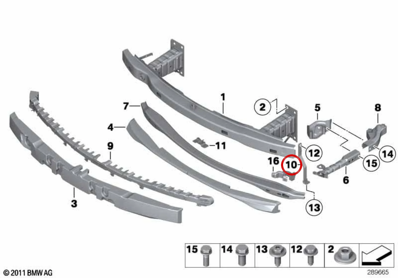 BMW 3 Serisi E92 E93 Ön Tampon Sağ Dikey Çubuk 51118053872
