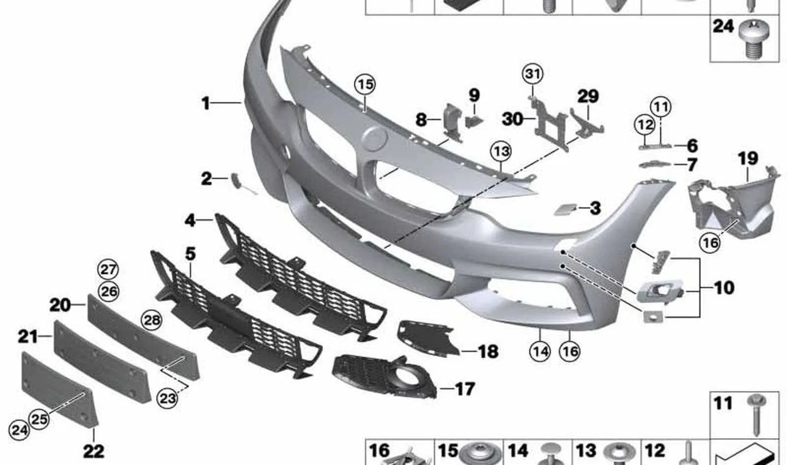 BMW F30 F31 F32 F33… ACC Radar Braketi 51118057945