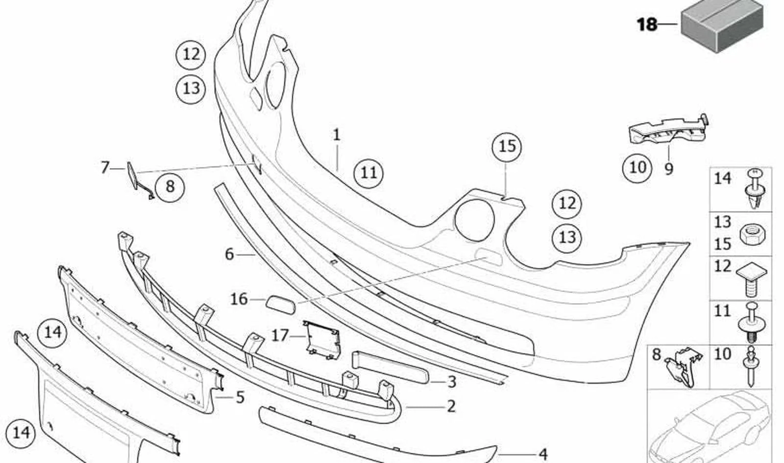 BMW 3 Serisi E46 Ön Sol Fren Hava Kanalı Kapağı 51118252789