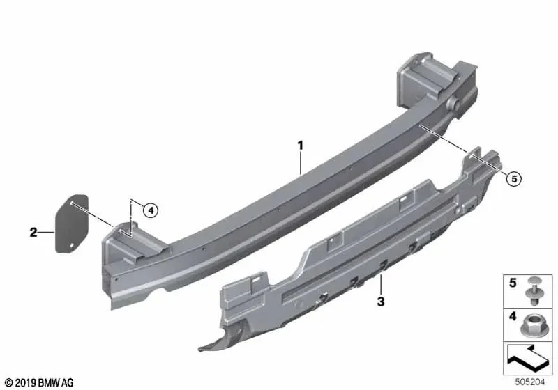 BMW 8 Serisi F91 F92 F93 Arka Destek Adaptörü 51128070741