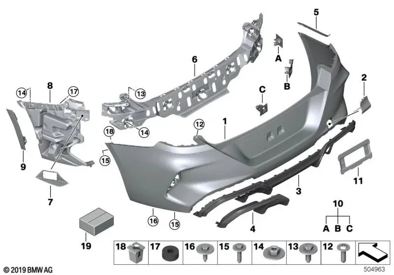 BMW 8 Serisi F91 F92 Sağ Tampon Absorberi 51128094532