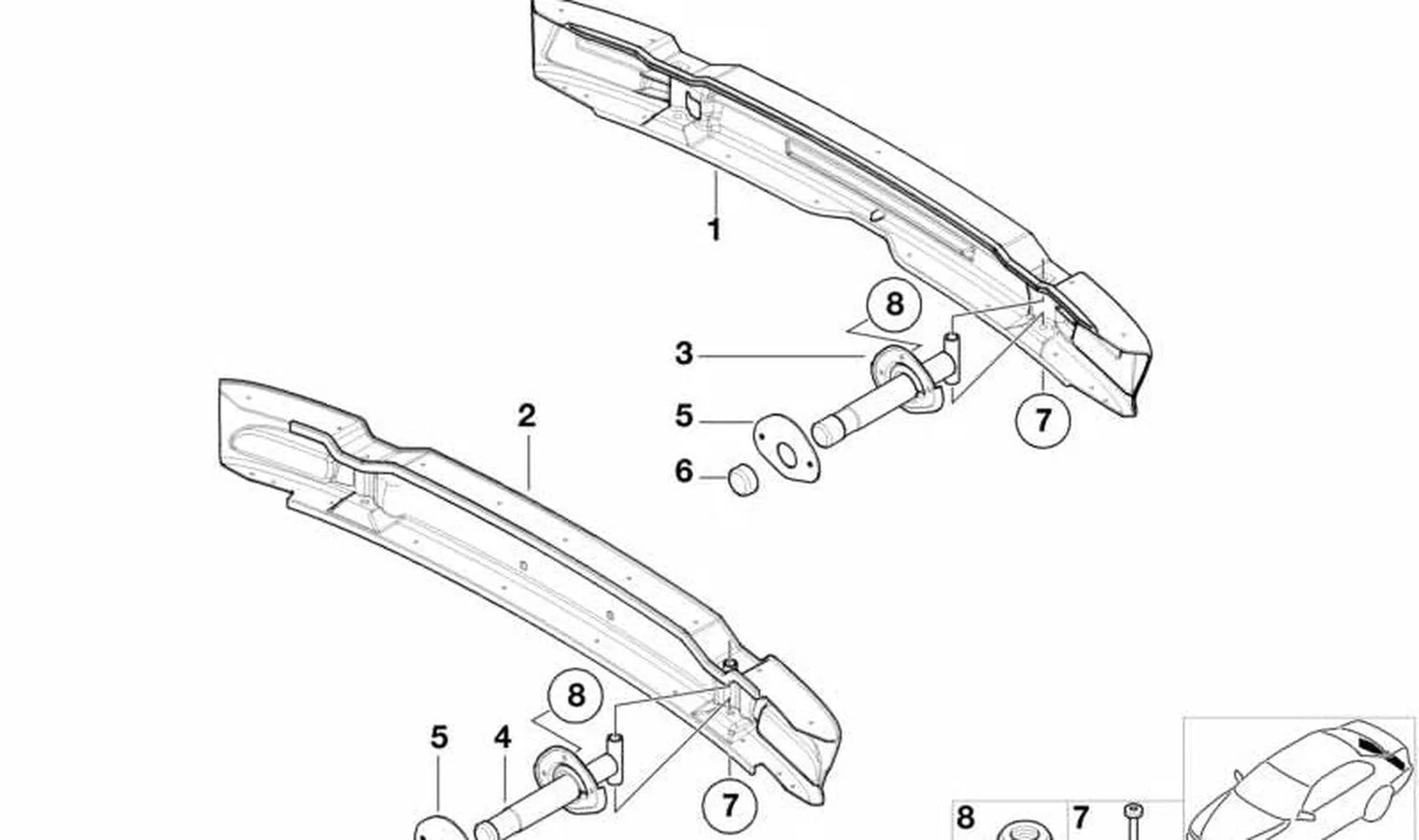 BMW 3 Serisi E46 Arka Sağ Darbe Emici 51128195328