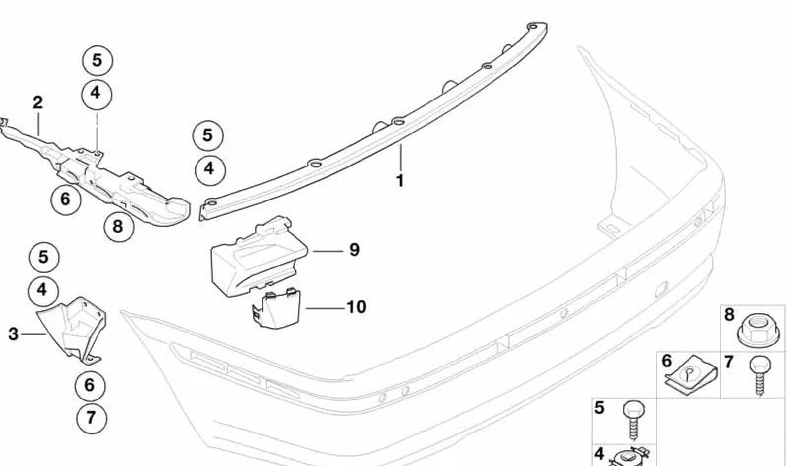 BMW 3 Serisi E46 Sağ Trim Kapağı 51128265758