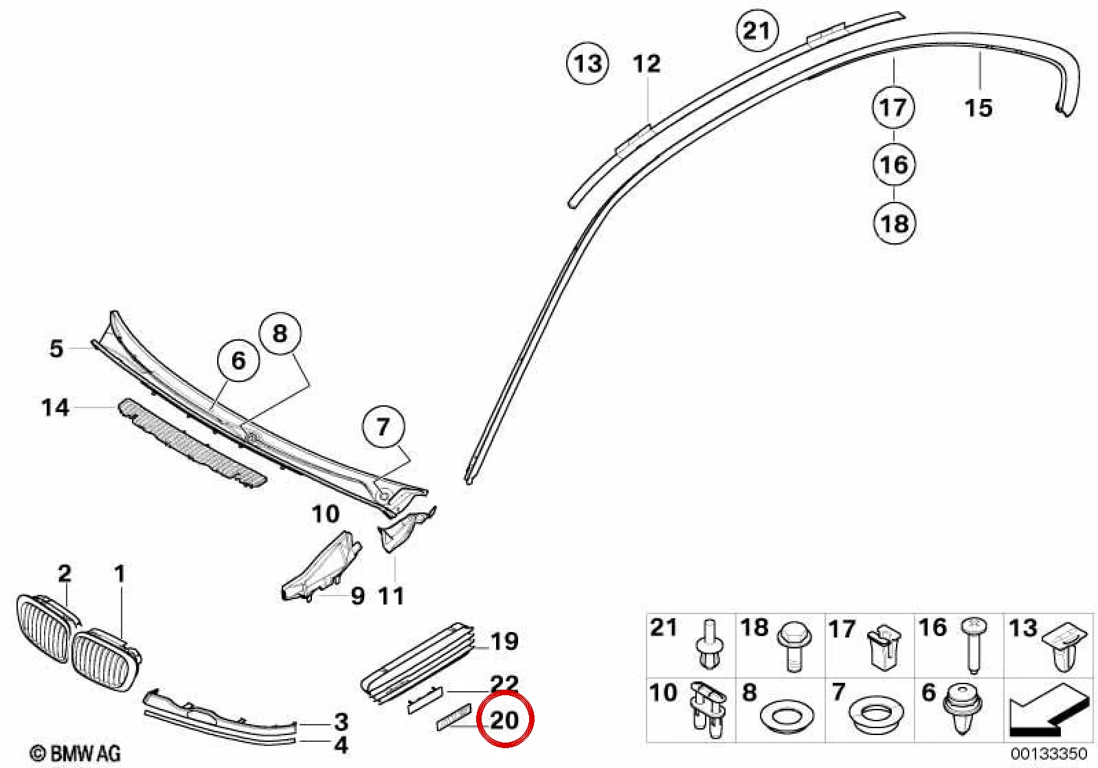 BMW 3 Serisi E46 Ön Amblem 51137895912