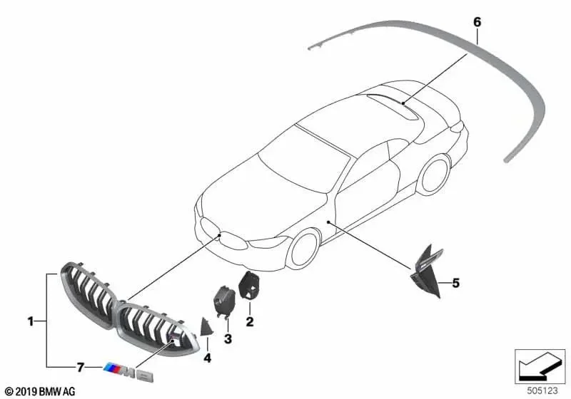 BMW 8 Serisi F91 F92 F93 Ön Panjur Izgarası 51138074827