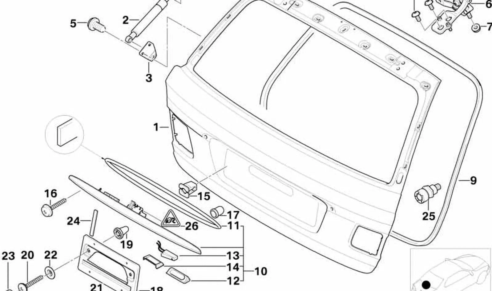 BMW 3 Serisi E46 Bagaj Kapağı Kolu Contası 51138185791