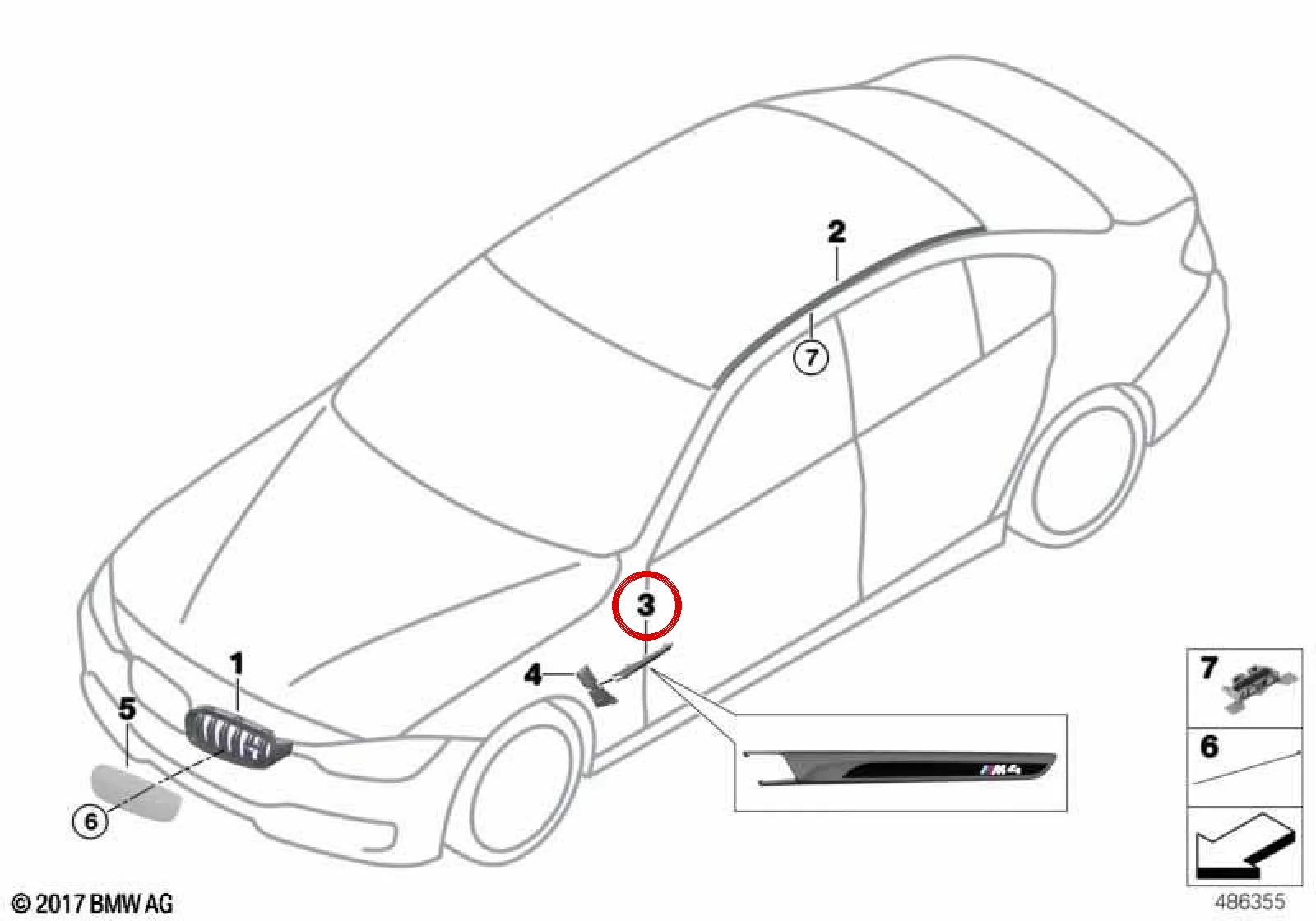 BMW 4 Serisi F83 Çamurluk Hava Girişi Kaplaması 51148068585