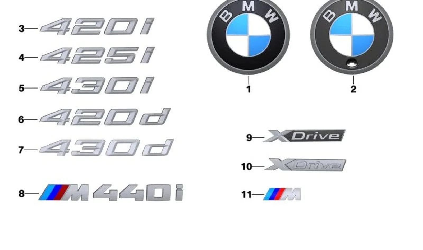 BMW 4 Serisi G22 G23 Gövde Tanıtım Yazısı 51149463146