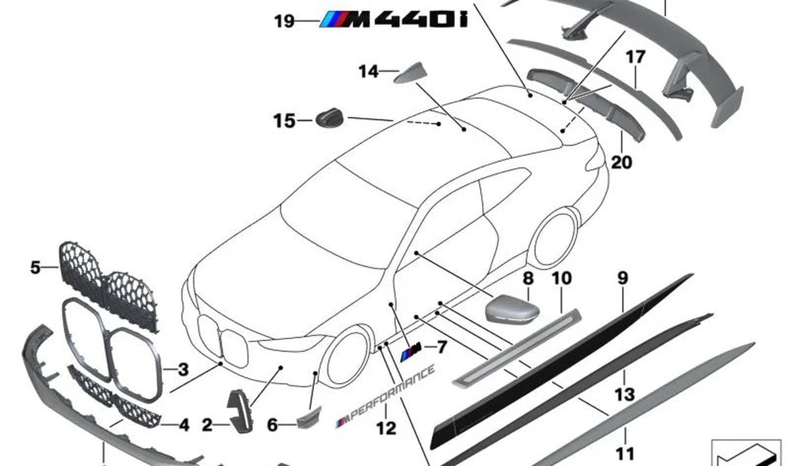 BMW G20 G21 G22 G23… Sağ Karbon Ayna Kapağı 51162462826
