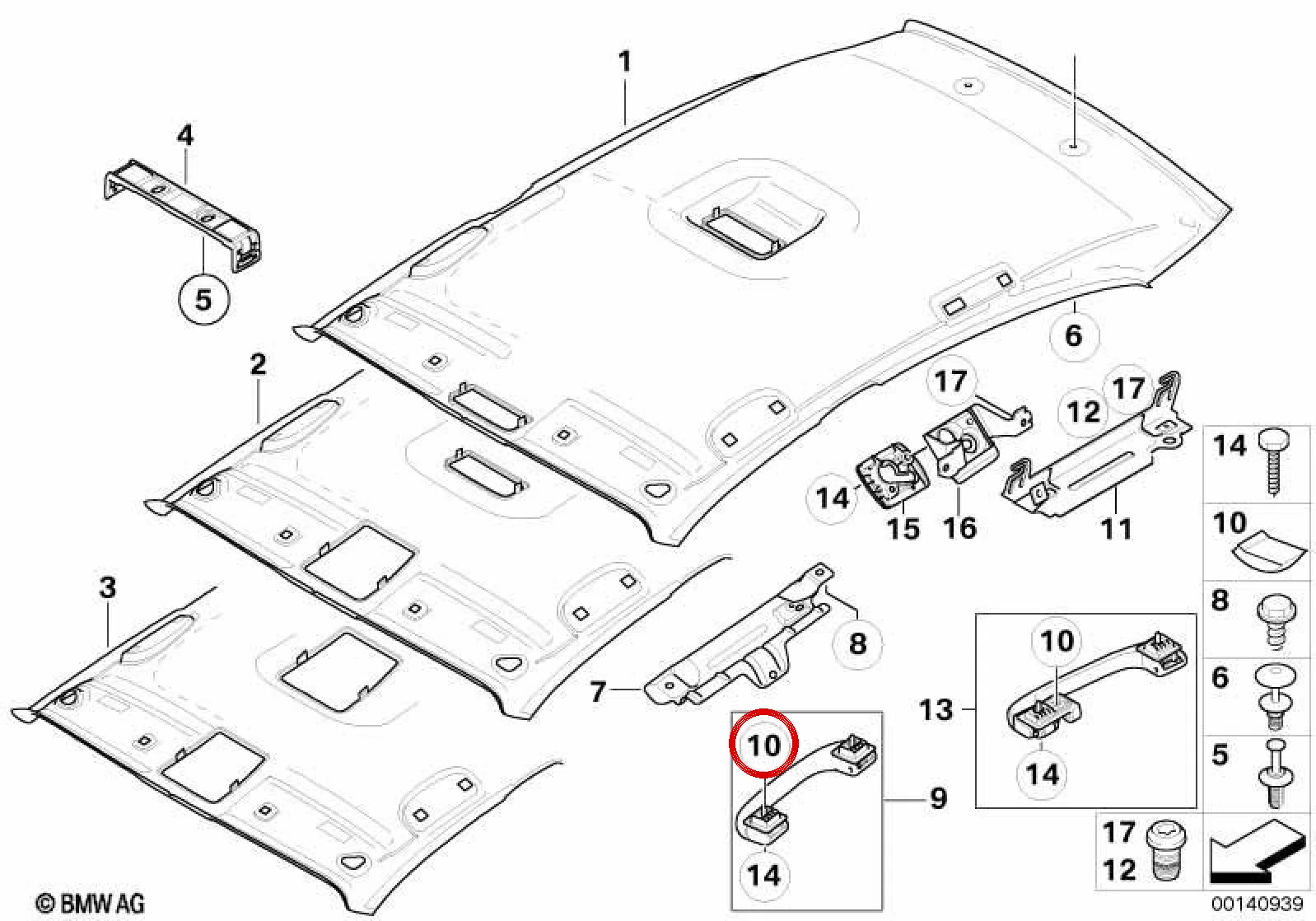 BMW 1 Serisi E81 E82 E87 E88 Tutamak Süs Kapağı Alaska Gri 51166956433