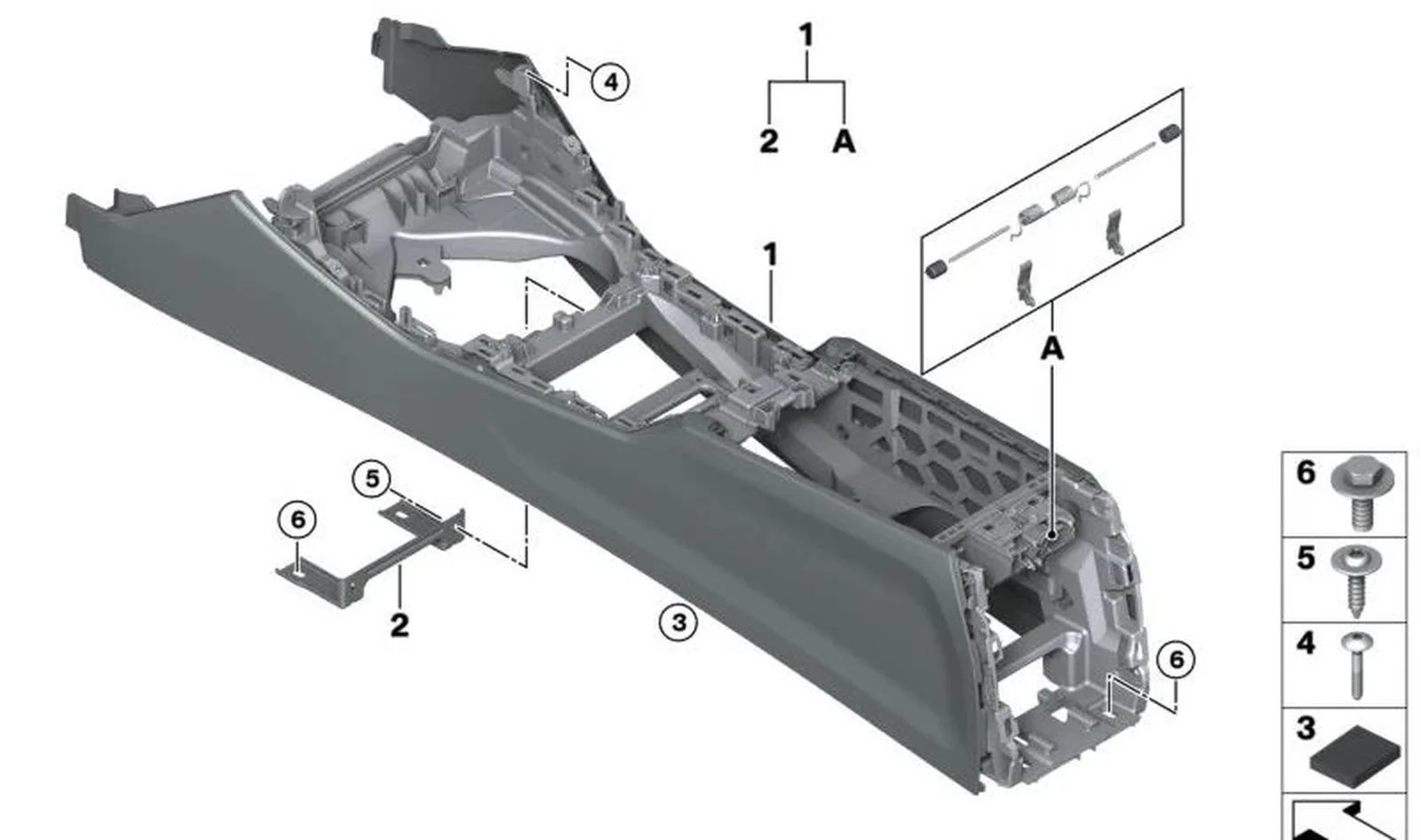 BMW G20 G21 G22 G23 Bej Orta Konsol Gövdesi 51166996837