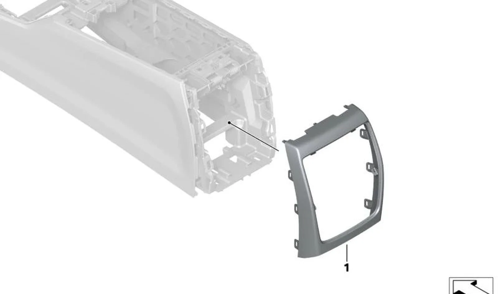 BMW G20 G21 G22 G23… Arka Orta Konsol Kaplaması 51166996849