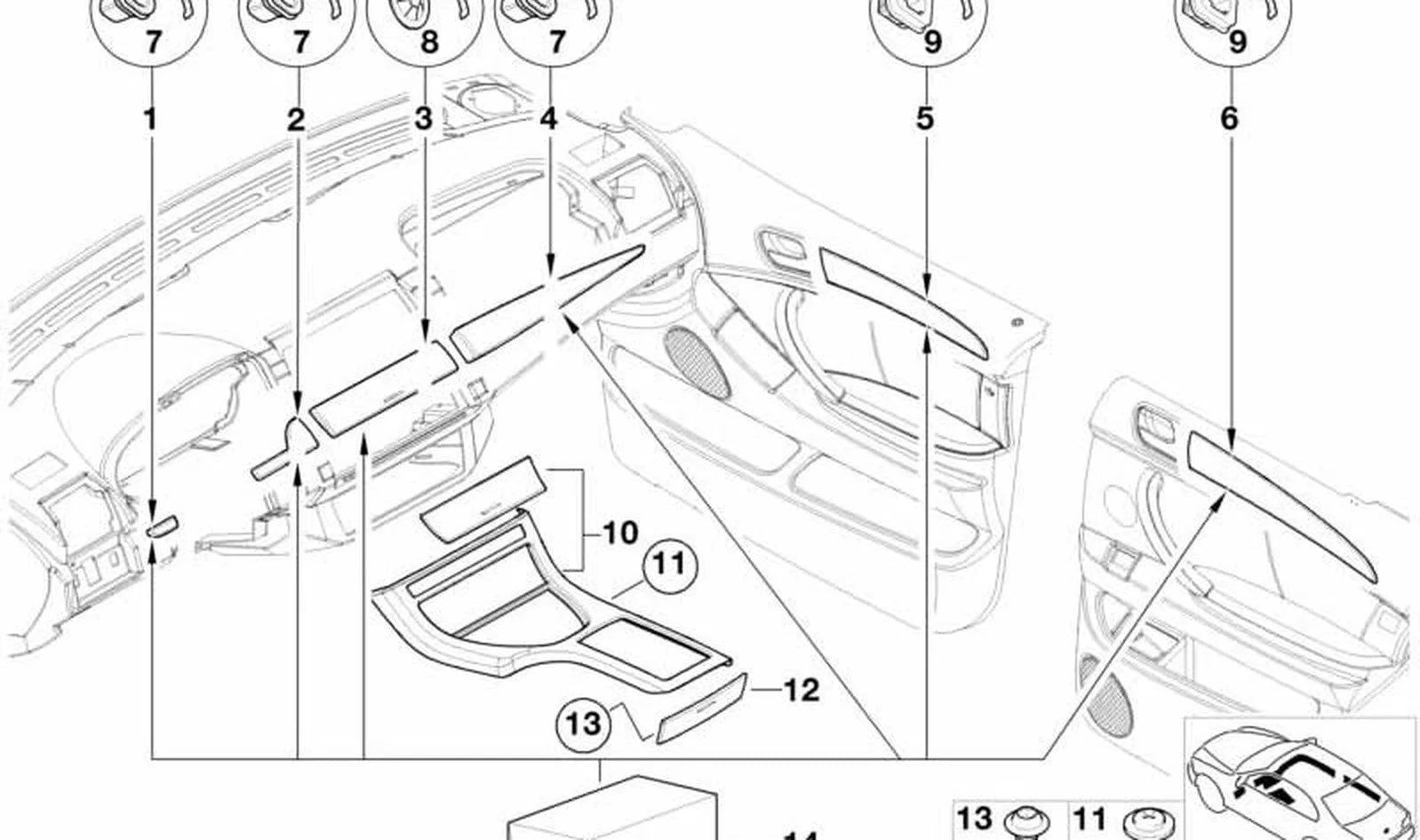 BMW E53 E85 E86 Pullu Cıvata 4x10 mm 51167000711