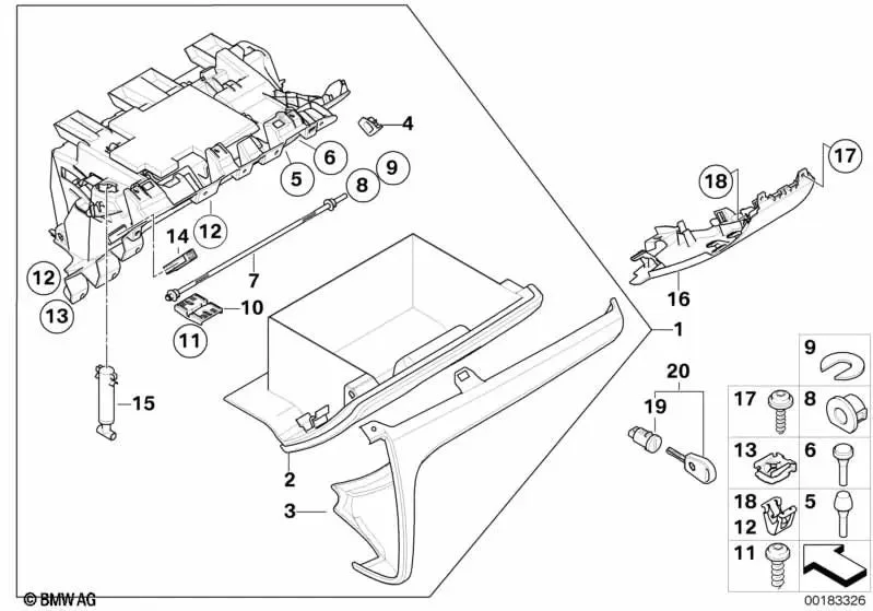 BMW E60 E61 E65 E66… Torpido Menteşe Braketi 51167009469