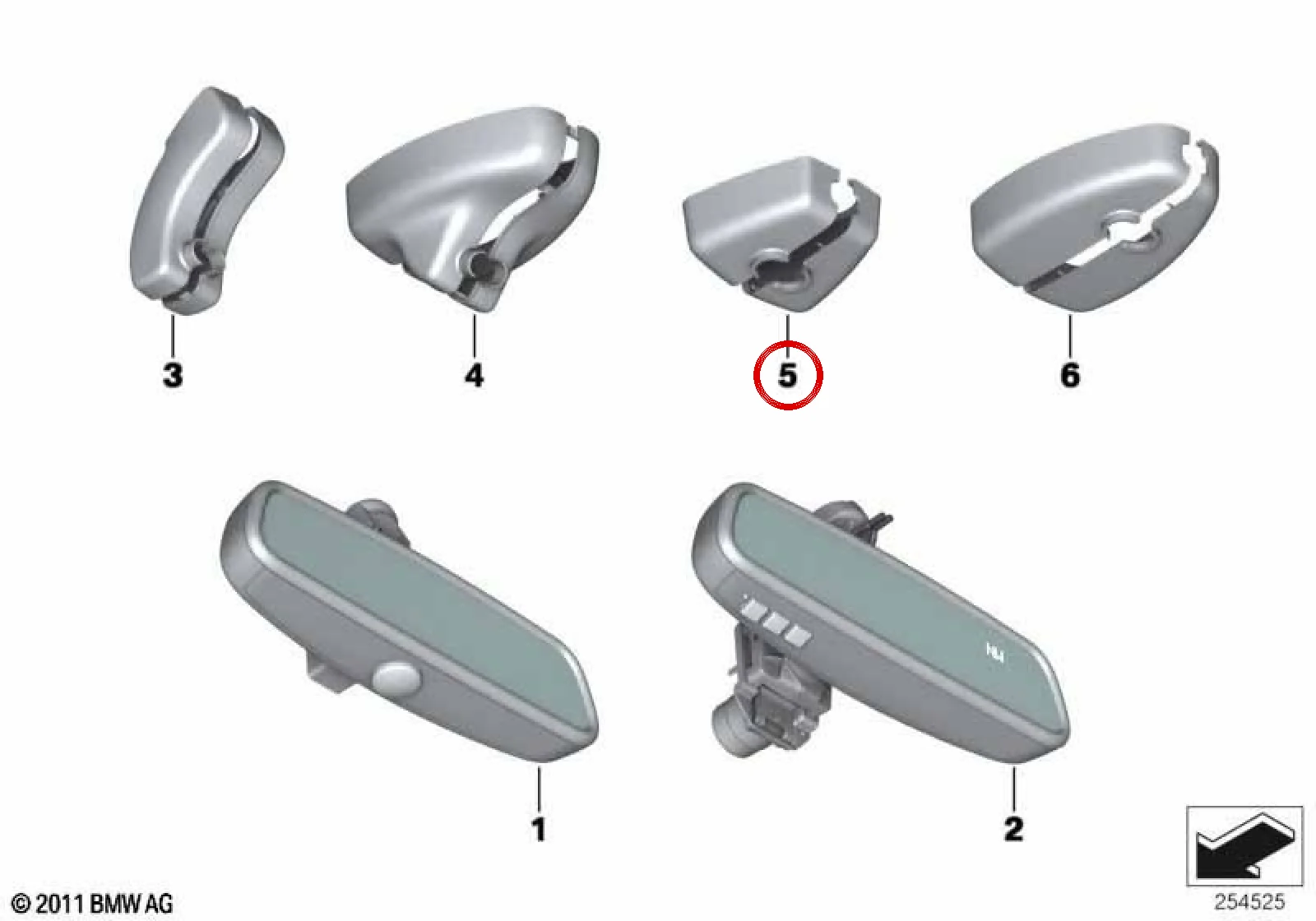 BMW E46 E53 E60 E61… Ayna Ayağı Kapak Takımı 51167117762