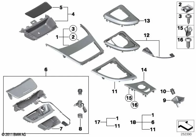 BMW 1 Serisi E81 E82 E87 E88 Eşya Tablası Altlığı 51167154854