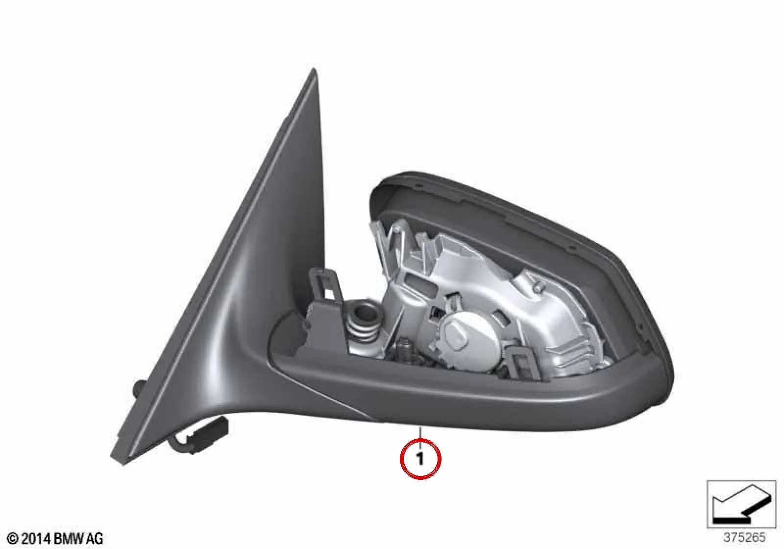 BMW 5 Serisi E60 E61 Sol Dikiz Aynası Gövdesi Camsız Isıtmalı 51167189597