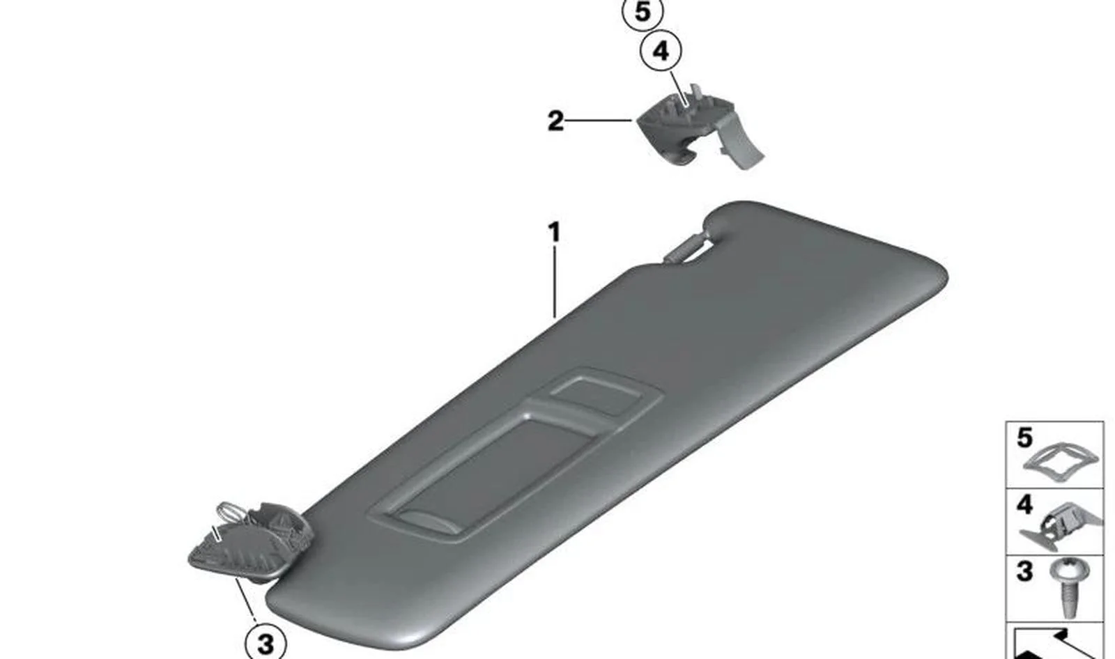 BMW F15 F16 F20 F21… Güneşlik Tutucusu 51167325410