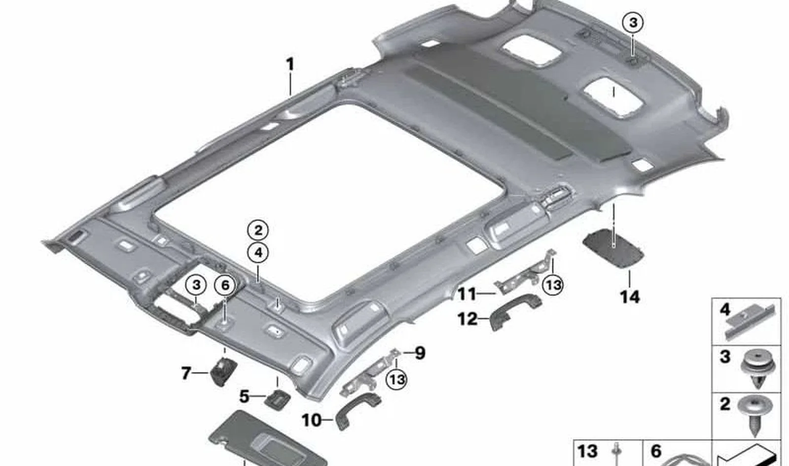 BMW 5 Serisi G31 Arka Sağ Tavan Tutamağı Braketi 51167385494