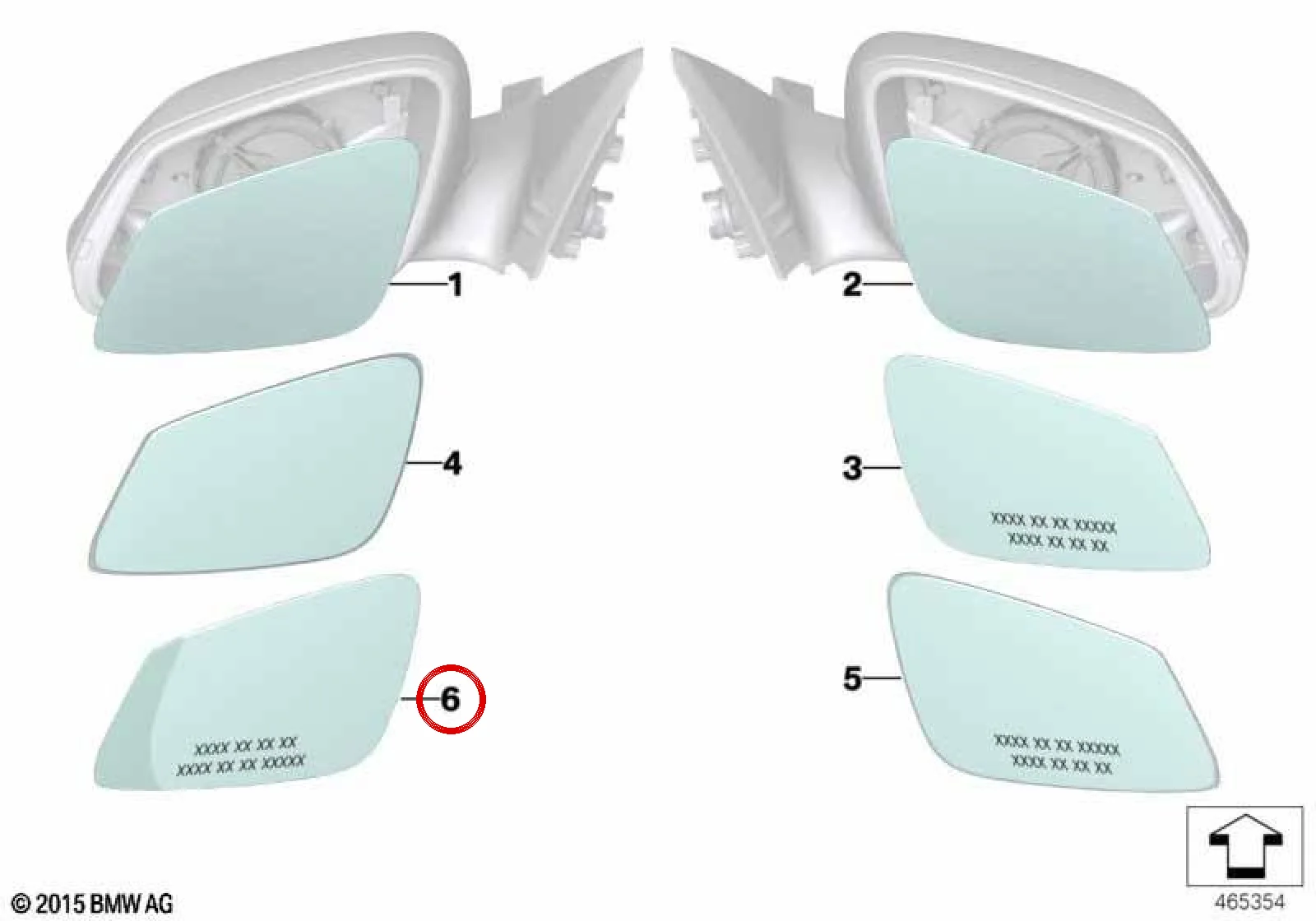 BMW E84 F20 F21 F22… Sol Ayna Camı Isıtmalı Geniş Açılı 51167405761