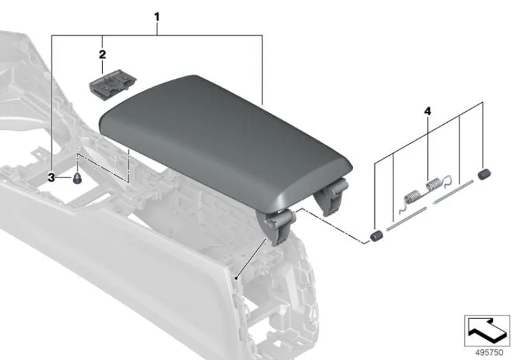 BMW G20 G22 G42 Orta Kolçak Kapak Stoperi 51167911462