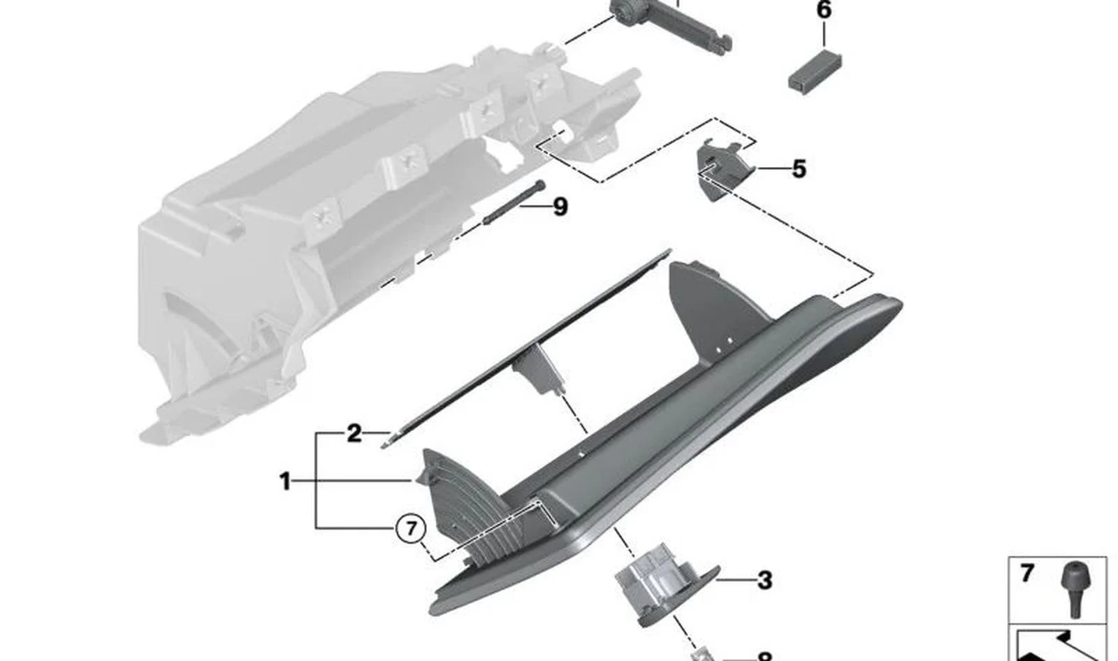 BMW G20 G21 G22 G23… Torpido Gözü Kapağı 51167938187