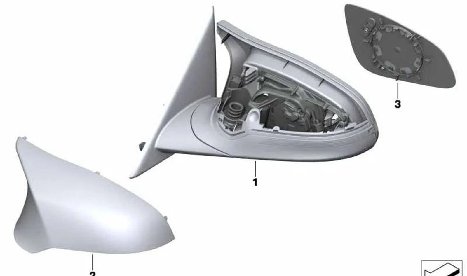 BMW F30 F31 F32 F33… Isıtmalı Geniş Açılı Sol Ayna Camı 51168059567