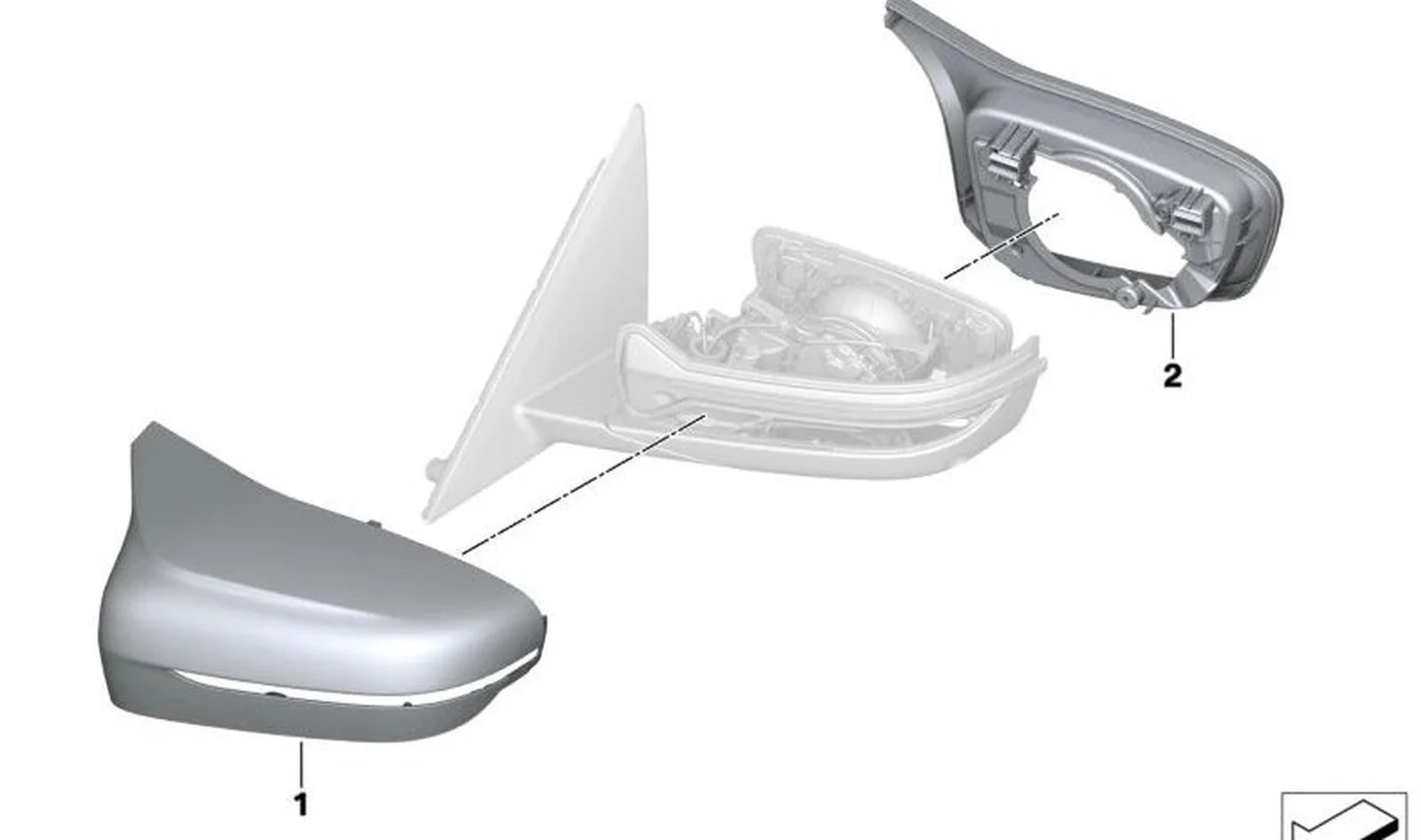 BMW F90 F91 G11 G12… Astarlı Sol Ayna Kapağı 51168073273