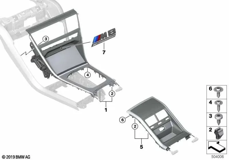 BMW F91 F92 F93 G14… Karbon Orta Konsol Kapağı 51168096322