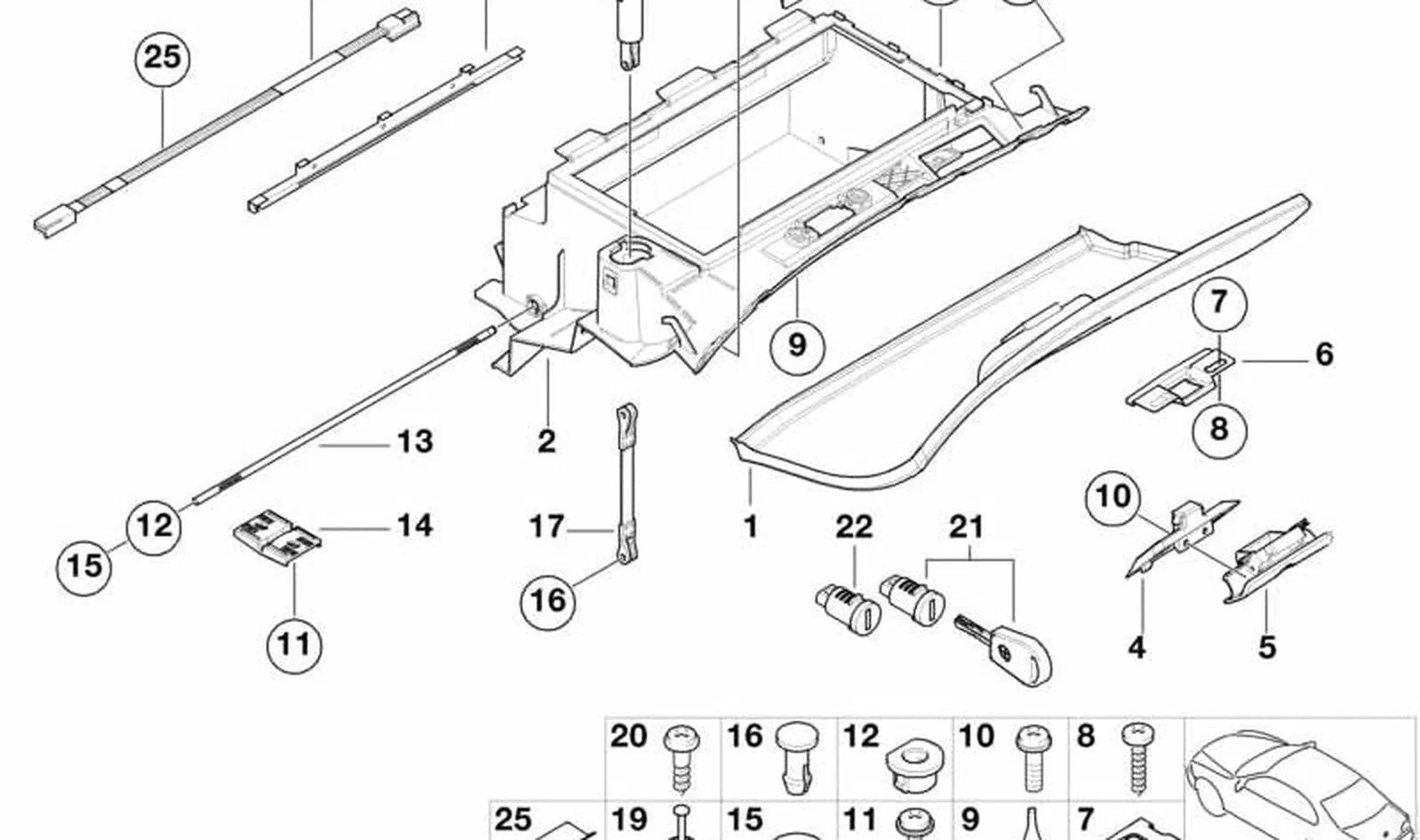 BMW E46 E60 E61 E65… Torpido Gözü Takozu 51168214378